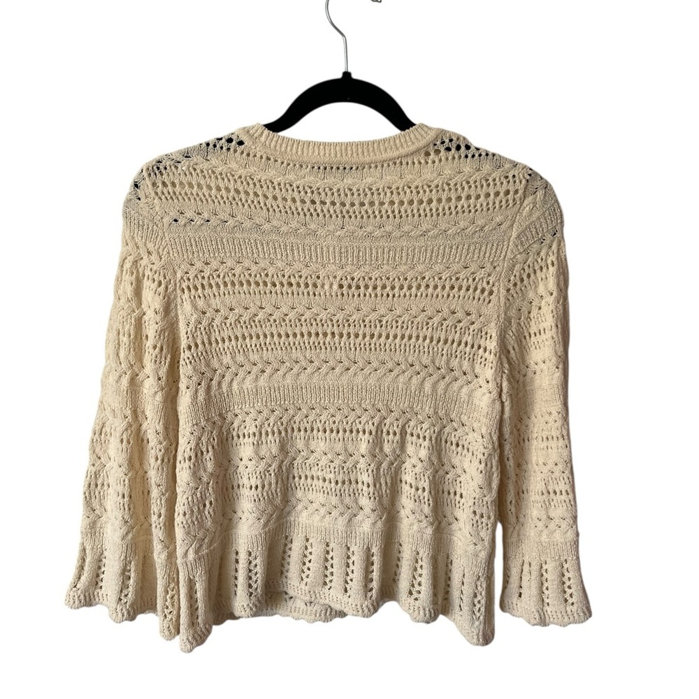 Madewell Scalloped-Trim Sweater Tee, Ivory Size - Picture 4 of 7